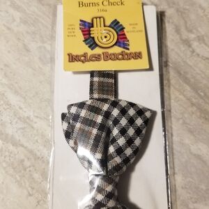 Burns Check Ingles Buchan Made In Scotland Bow Tie Wool